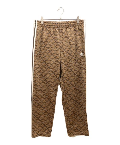 adidas（アディダス）adidas (アディダス) ファイヤーバード クラシック モノトラックパンツ ブラウン×ホワイト サイズ:SIZE 2XLの古着・服飾アイテム
