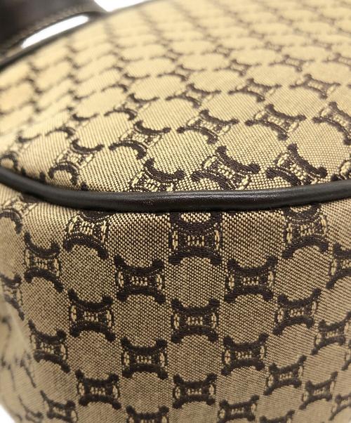 CELINE（セリーヌ）CELINE (セリーヌ) マカダム　ハンドバッグ ベージュ×ブラウンの古着・服飾アイテム