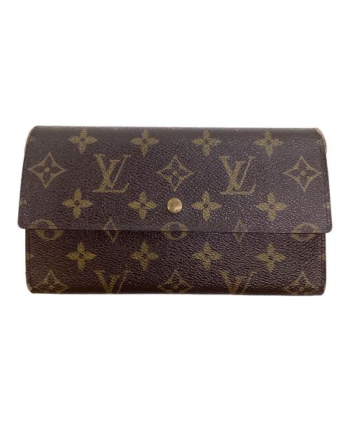 LOUIS VUITTON（ルイ ヴィトン）LOUIS VUITTON (ルイ ヴィトン) モノグラム ポルトトレゾール・インターナショナル 3つ折り財布 ブラウンの古着・服飾アイテム