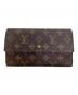 LOUIS VUITTON（ルイ ヴィトン）の古着「モノグラム ポルトトレゾール・インターナショナル 3つ折り財布」｜ブラウン