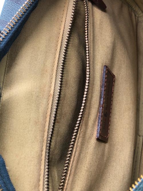 POLO RALPH LAUREN（ポロ・ラルフローレン）POLO RALPH LAUREN (ポロ・ラルフローレン) メッセンジャーバッグ グリーン×ブラウンの古着・服飾アイテム