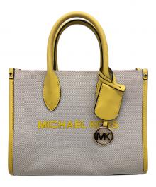 MICHAEL KORS（マイケル・コース）の古着「トップジップ ショッパートート」｜ベージュ×イエロー