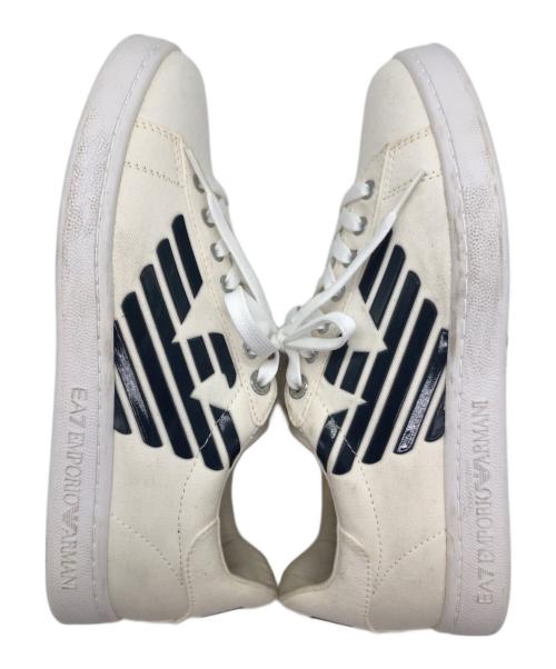 EMPORIO ARMANI（エンポリオアルマーニ）EMPORIO ARMANI (エンポリオアルマーニ) スニーカー ホワイト×ネイビー サイズ:SIZE 26cmの古着・服飾アイテム