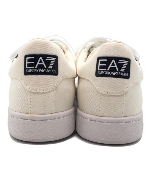 EMPORIO ARMANI（エンポリオアルマーニ）EMPORIO ARMANI (エンポリオアルマーニ) スニーカー ホワイト×ネイビー サイズ:SIZE 26cmの古着・服飾アイテム