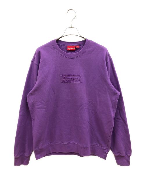 SUPREME（シュプリーム）SUPREME (シュプリーム) 20SS Cutout Logo Crewneck　スウェット パープル サイズ:SIZE Lの古着・服飾アイテム