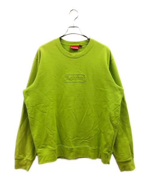 SUPREME（シュプリーム）SUPREME (シュプリーム) 20SS Cutout Logo Crewneck　スウェット グリーン サイズ:SIZE Lの古着・服飾アイテム