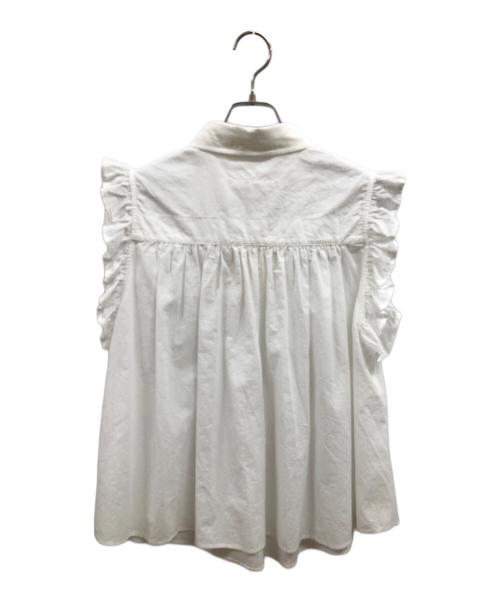 Maison Margiela（メゾンマルジェラ）Maison Margiela (メゾンマルジェラ) ノースリーブブラウス ホワイト サイズ:42の古着・服飾アイテム