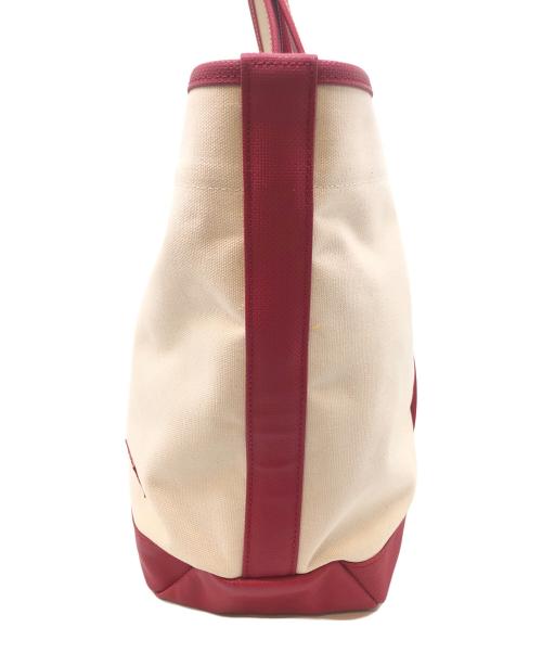 PORTER GIRL（ポーターガール）PORTER GIRL (ポーターガール) トートバッグ アイボリー×レッドの古着・服飾アイテム