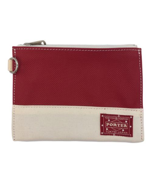 PORTER GIRL（ポーターガール）PORTER GIRL (ポーターガール) トートバッグ アイボリー×レッドの古着・服飾アイテム