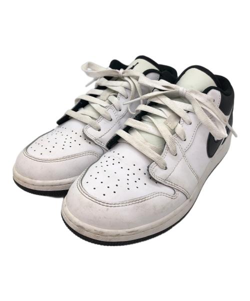 NIKE（ナイキ）NIKE (ナイキ) エア ジョーダン 1 LOW（ロー） ホワイト×ブラック サイズ:SIZE 24cmの古着・服飾アイテム