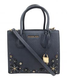 MICHAEL KORS（マイケル・コース）の古着「フラワーモチーフ　2WAYバッグ」｜ネイビー