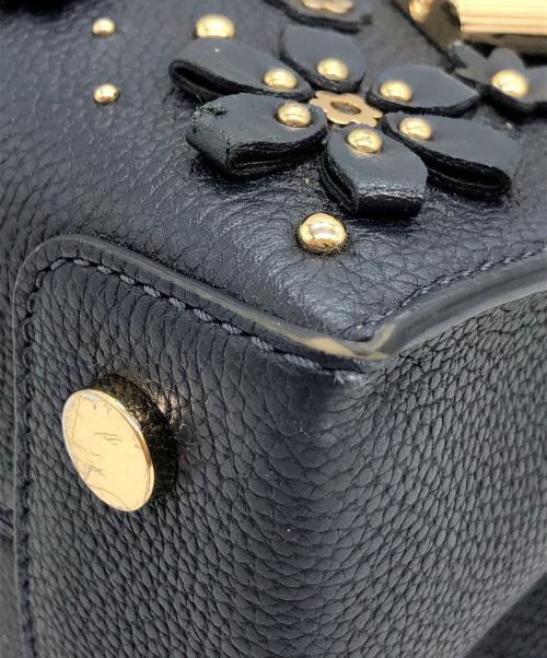 MICHAEL KORS（マイケル・コース）MICHAEL KORS (マイケルコース) フラワーモチーフ　2WAYバッグ ネイビーの古着・服飾アイテム