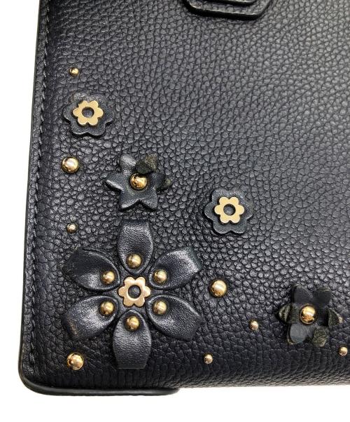 MICHAEL KORS（マイケル・コース）MICHAEL KORS (マイケルコース) フラワーモチーフ　2WAYバッグ ネイビーの古着・服飾アイテム
