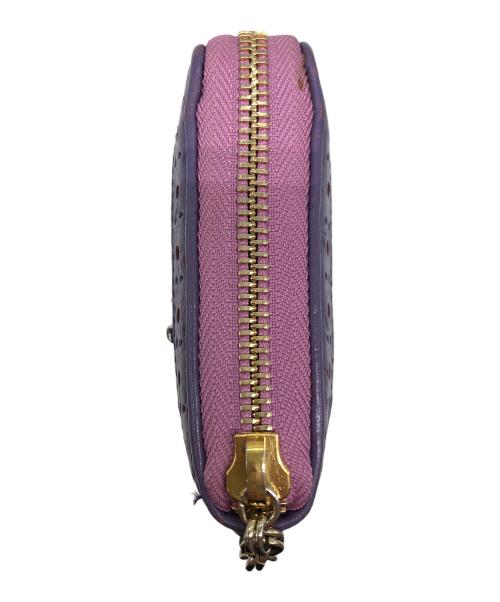 Think Bee!（シンクビー!）Think Bee! (シンクビー!) ラウンドファスナー財布 パープル×マルチカラーの古着・服飾アイテム