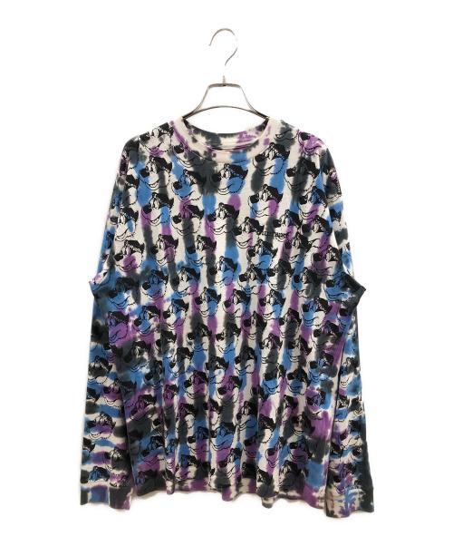 SUPREME（シュプリーム）SUPREME (シュプリーム) タイダイ 21SS Dyed Bear L/S 長袖カットソー パープル×ネイビー サイズ:SIZE Sの古着・服飾アイテム