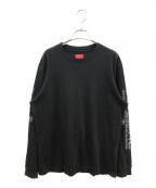 SUPREMEシュプリーム）の古着「Intarsia Sleeve L/S Top（インターシア スリーブ L/S トップ）」｜ブラック