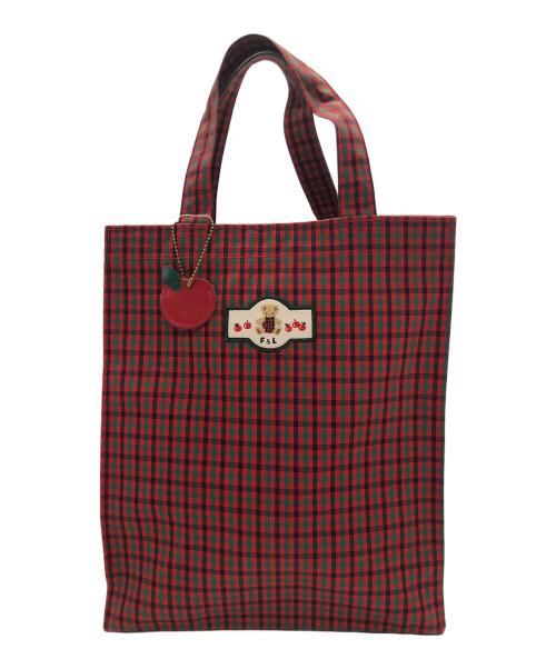 familiar（ファミリア）familiar (ファミリア) トートバッグ レッド×グリーンの古着・服飾アイテム