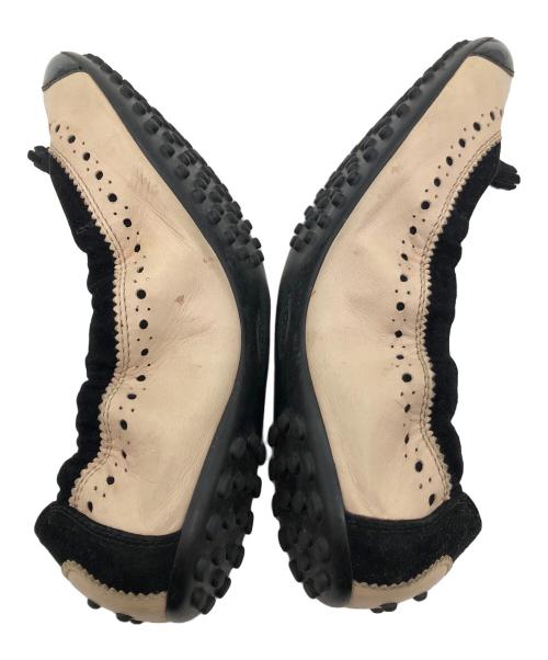 TOD'S（トッズ）TOD'S (トッズ) バレエパンプス ベージュ×ブラック サイズ:SIZE 23cmの古着・服飾アイテム