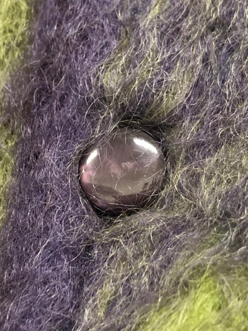 Needles（ニードルズ）Needles (ニードルズ) Mohair Cardigan（モヘアカーディガン) グリーン×パープル サイズ:SIZE Lの古着・服飾アイテム