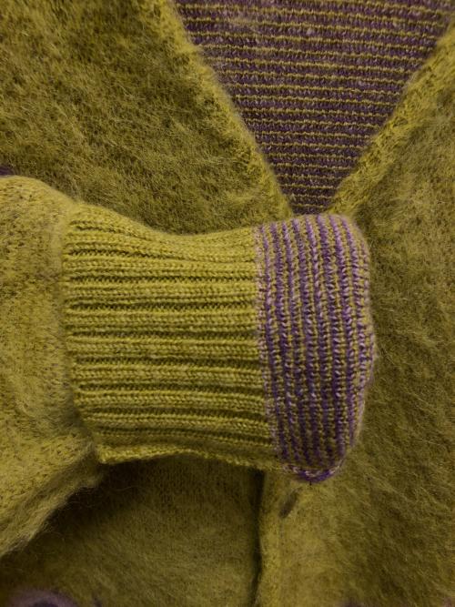 Needles（ニードルズ）Needles (ニードルズ) Mohair Cardigan（モヘアカーディガン） グリーン サイズ:SIZE Lの古着・服飾アイテム