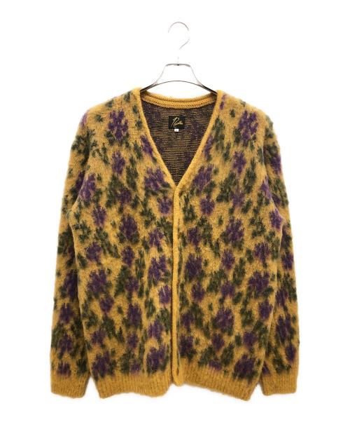 Needles（ニードルズ）Needles (ニードルズ) Mohair Cardigan（モヘアカーディガン） マスタード×パープル サイズ:SIZE Lの古着・服飾アイテム