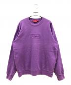 SUPREMEシュプリーム）の古着「20SS Cutout Logo Crewneck（カットアウトロゴクルーネック）」｜パープル