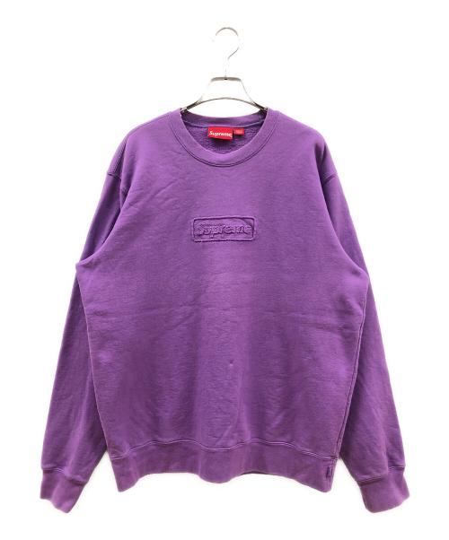 SUPREME（シュプリーム）SUPREME (シュプリーム) 20SS Cutout Logo Crewneck（カットアウトロゴクルーネック） パープル サイズ:SIZE Lの古着・服飾アイテム