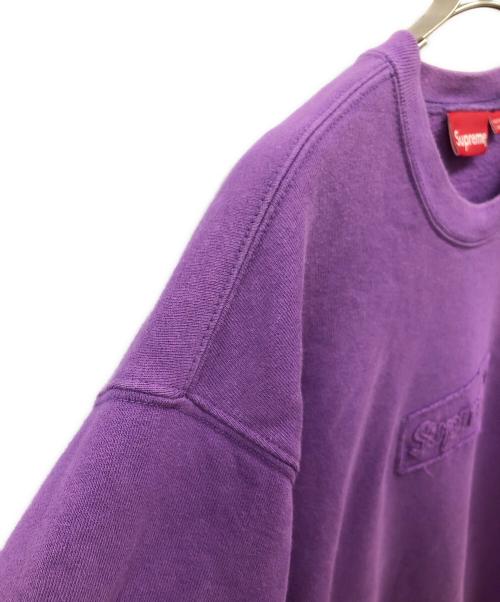 SUPREME（シュプリーム）SUPREME (シュプリーム) 20SS Cutout Logo Crewneck（カットアウトロゴクルーネック） パープル サイズ:SIZE Lの古着・服飾アイテム