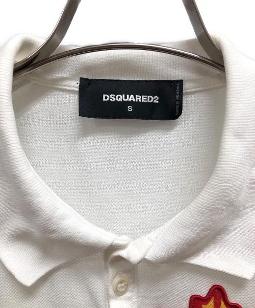 DSQUARED2（ディースクエアード）DSQUARED2 (ディースクエアード) ポロシャツ ホワイト サイズ:SIZE Sの古着・服飾アイテム