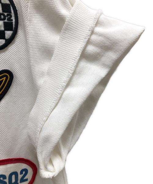 DSQUARED2（ディースクエアード）DSQUARED2 (ディースクエアード) ポロシャツ ホワイト サイズ:SIZE Sの古着・服飾アイテム