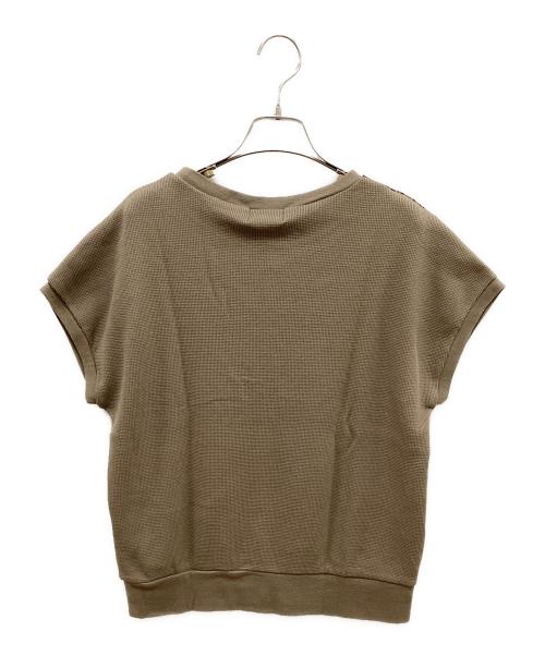 Hysteric Glamour（ヒステリックグラマー）Hysteric Glamour (ヒステリックグラマー) 半袖カットソー ベージュ×ブラック サイズ:SIZE Free 未使用品の古着・服飾アイテム