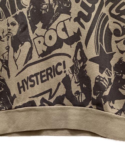 Hysteric Glamour（ヒステリックグラマー）Hysteric Glamour (ヒステリックグラマー) 半袖カットソー ベージュ×ブラック サイズ:SIZE Free 未使用品の古着・服飾アイテム