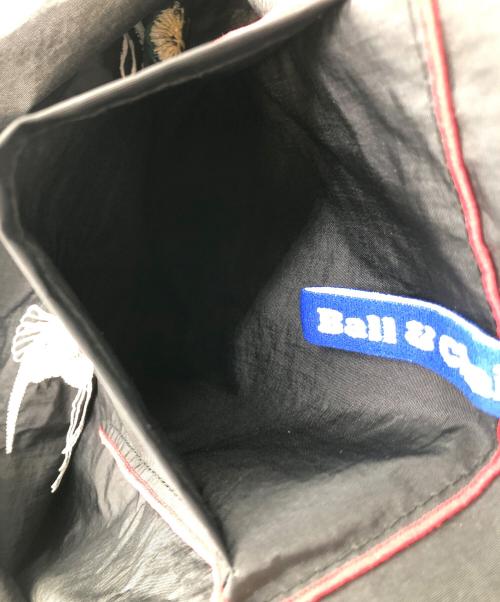 BALL & CHAIN（ボールアンドチェーン）BALL & CHAIN (ボールアンドチェーン) トートバッグ ブラック×レッドの古着・服飾アイテム