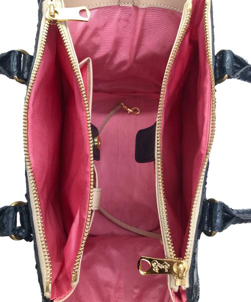 A.D.M.J.（エーディーエムジェイ）A.D.M.J. (エーディーエムジェイ) ハンドバッグ ブラックの古着・服飾アイテム