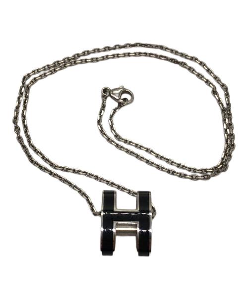 HERMES（エルメス）HERMES (エルメス) ポップアッシュH ネックレス シルバー×ブラックの古着・服飾アイテム