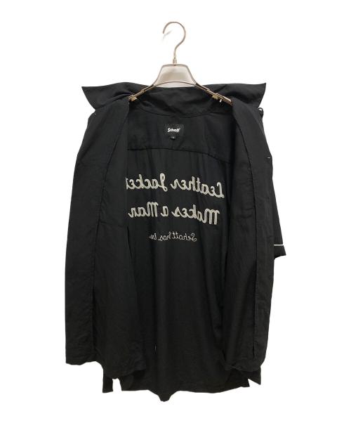 Schott（ショット）Schott (ショット) 半袖シャツ ブラック×ホワイト サイズ:SIZE XLの古着・服飾アイテム