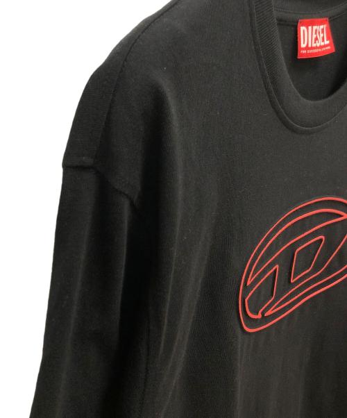 DIESEL（ディーゼル）DIESEL (ディーゼル) T-Adjust-Bigoval　半袖カットソー ブラック×レッド サイズ:SIZE XLの古着・服飾アイテム