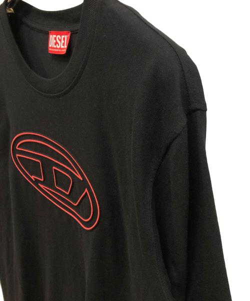 DIESEL（ディーゼル）DIESEL (ディーゼル) T-Adjust-Bigoval　半袖カットソー ブラック×レッド サイズ:SIZE XLの古着・服飾アイテム