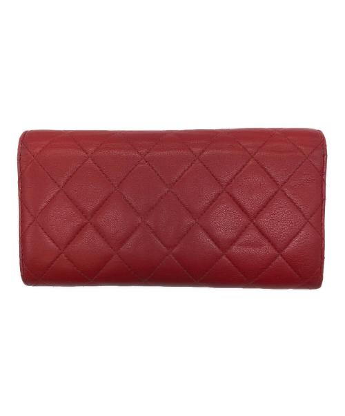 CHANEL（シャネル）CHANEL (シャネル) マトラッセ　長財布 レッドの古着・服飾アイテム