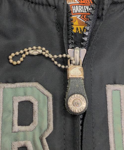 HARLEY-DAVIDSON（ハーレーダビッドソン）HARLEY-DAVIDSON (ハーレーダビッドソン) ナイロンジャケット ブラック×グリーン サイズ:SIZE Mの古着・服飾アイテム