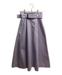 FRAY ID×Dickies（フレイ アイディー×ディッキーズ）の古着「ベルトフレアスカート」｜パープル