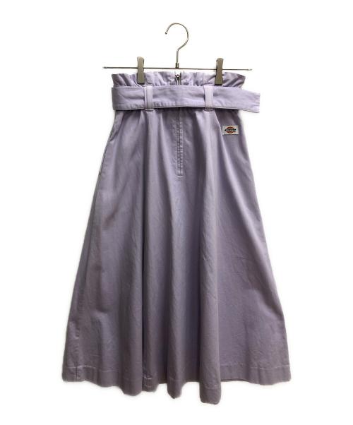FRAY ID（フレイ アイディー）FRAY ID (フレイ アイディー) Dickies (ディッキーズ) ベルトフレアスカート パープル サイズ:SIZE 0の古着・服飾アイテム