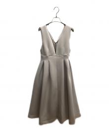 CELFORD（セルフォード）の古着「ポンチジャンパードレス ノースリーブ・キャミソールワンピース」｜アイボリー