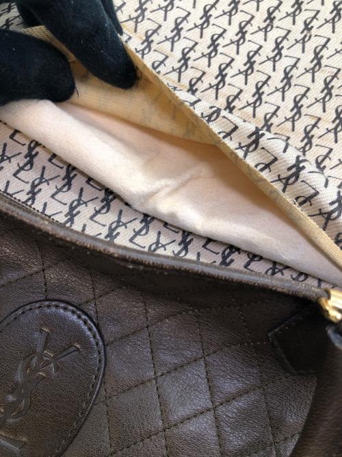 Yves Saint Laurent（イヴサンローラン）Yves Saint Laurent (イヴサンローラン) ヴィンテージトートバッグ ブラウンの古着・服飾アイテム