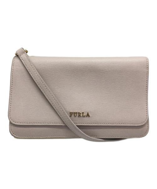 FURLA（フルラ）FURLA (フルラ) ショルダーウォレット ベージュ×イエローの古着・服飾アイテム