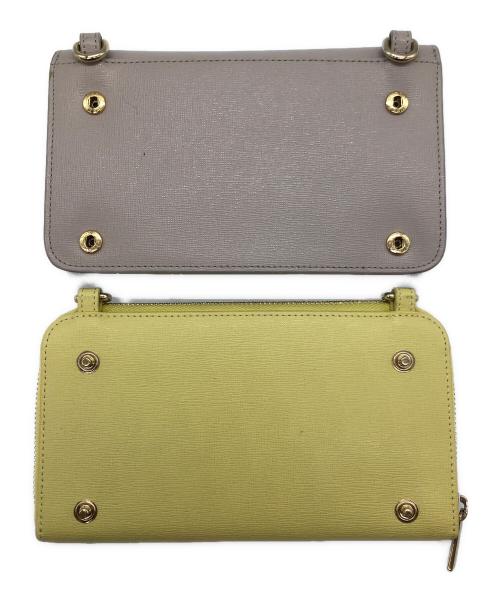 FURLA（フルラ）FURLA (フルラ) ショルダーウォレット ベージュ×イエローの古着・服飾アイテム