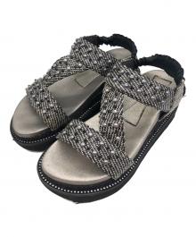 ANTEPRIMA（アンテプリマ）の古着「プラットフォームスタッズサンダル オープントゥーサンダル」｜グレー