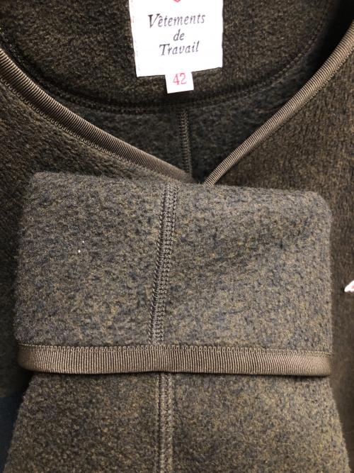 DANTON（ダントン）DANTON (ダントン) フリースカーディガン オリーブ サイズ:SIZE 42の古着・服飾アイテム