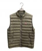 DANTONダントン）の古着「ミドルダウン スタンドカラー ベスト ダウンベスト」｜カーキ