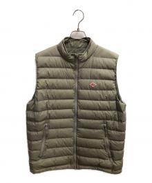 DANTON（ダントン）の古着「ミドルダウン スタンドカラー ベスト ダウンベスト」｜カーキ